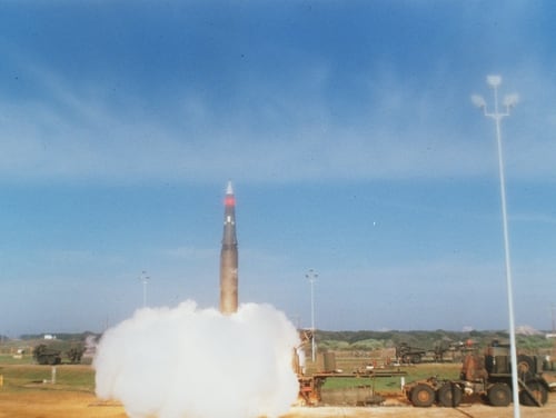 The U.S. Army launched a Pershing 2 missile on Jan. 13, 1988, from the Cape Canaveral Air Force Station in Florida. The ground-based missile was banned after the Intermediate-Range Nuclear Forces Treaty's passage in the 1980s. (AP)