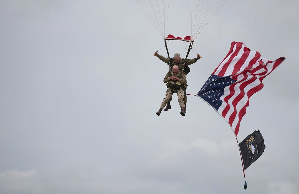 97 Year Old D Day Veteran Parachutes Into Normandy Again