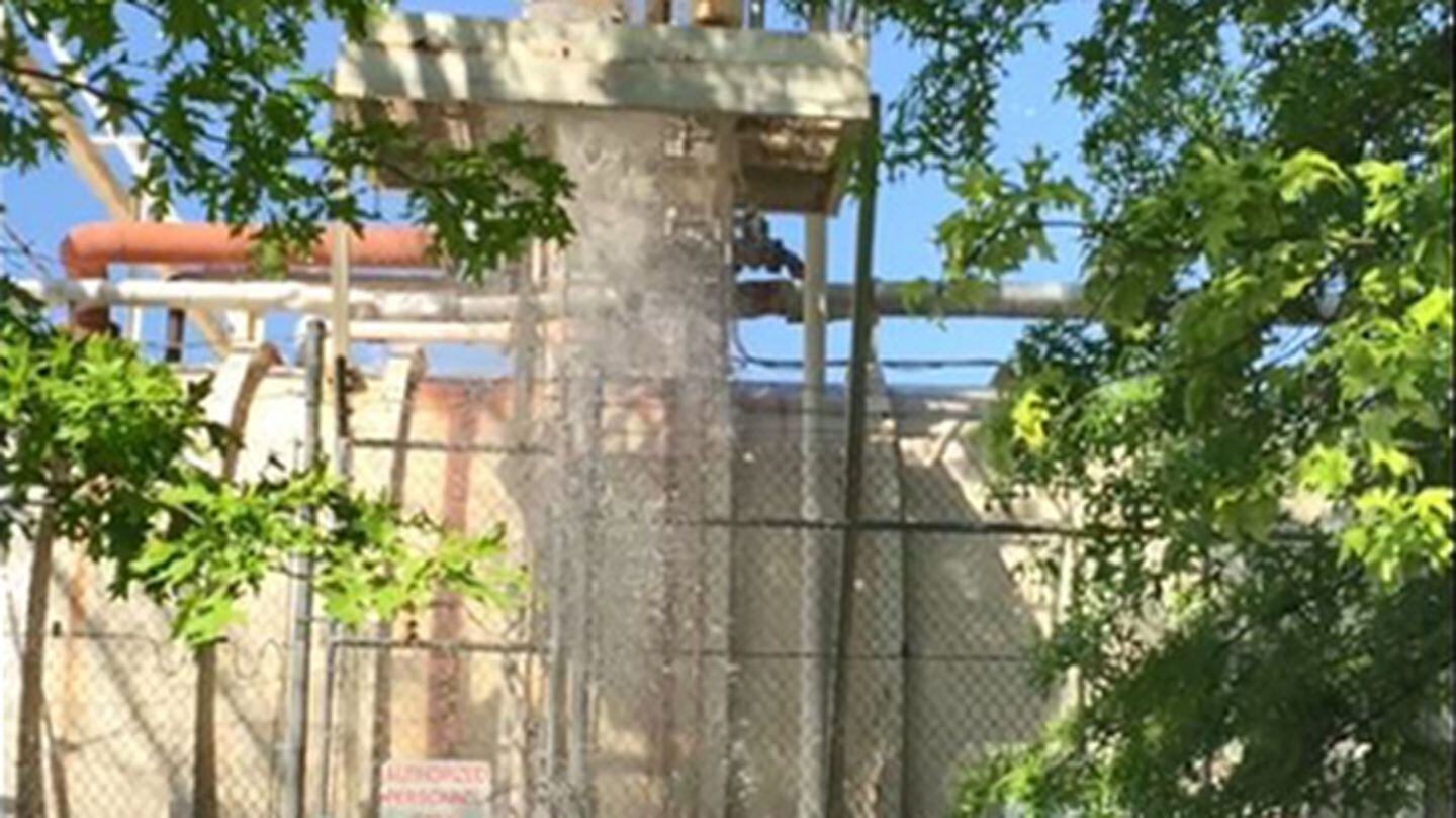 No action was taken to address the release of unsterilized lab wastewater out of this storage tank at Fort Detrick on May 25, 2018, until days had passed, and a worker provided this photo — obtained by the author via a records request — documenting that the safety breach had occurred. (Army)