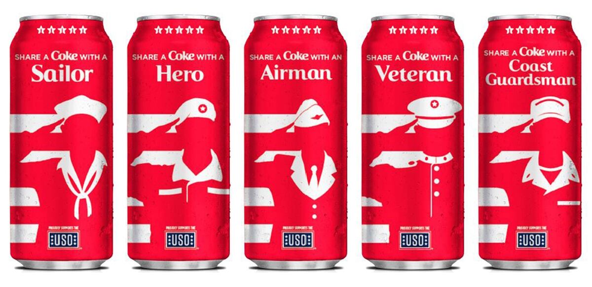 Share a Coke with (some) troops