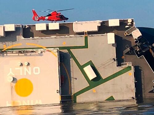 Crews Race To Remove Overturned Ship Before Hurricane Season