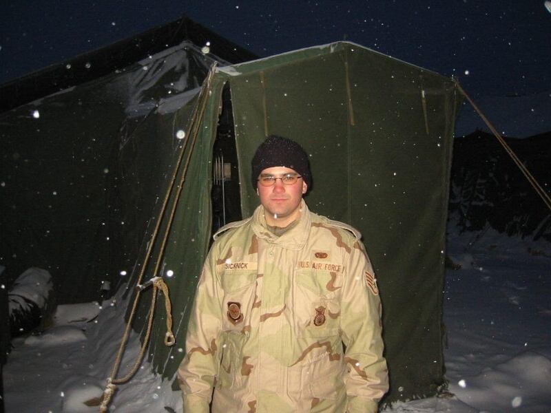 Brian Sicknick, the Capitol Police officer who died Jan. 7 after being injured confronting rioters at the Capitol a day earlier, is shown here while on a deployment to Kyrgyzstan in 2003 in support of Operation Enduring Freedom. (New Jersey National Guard)