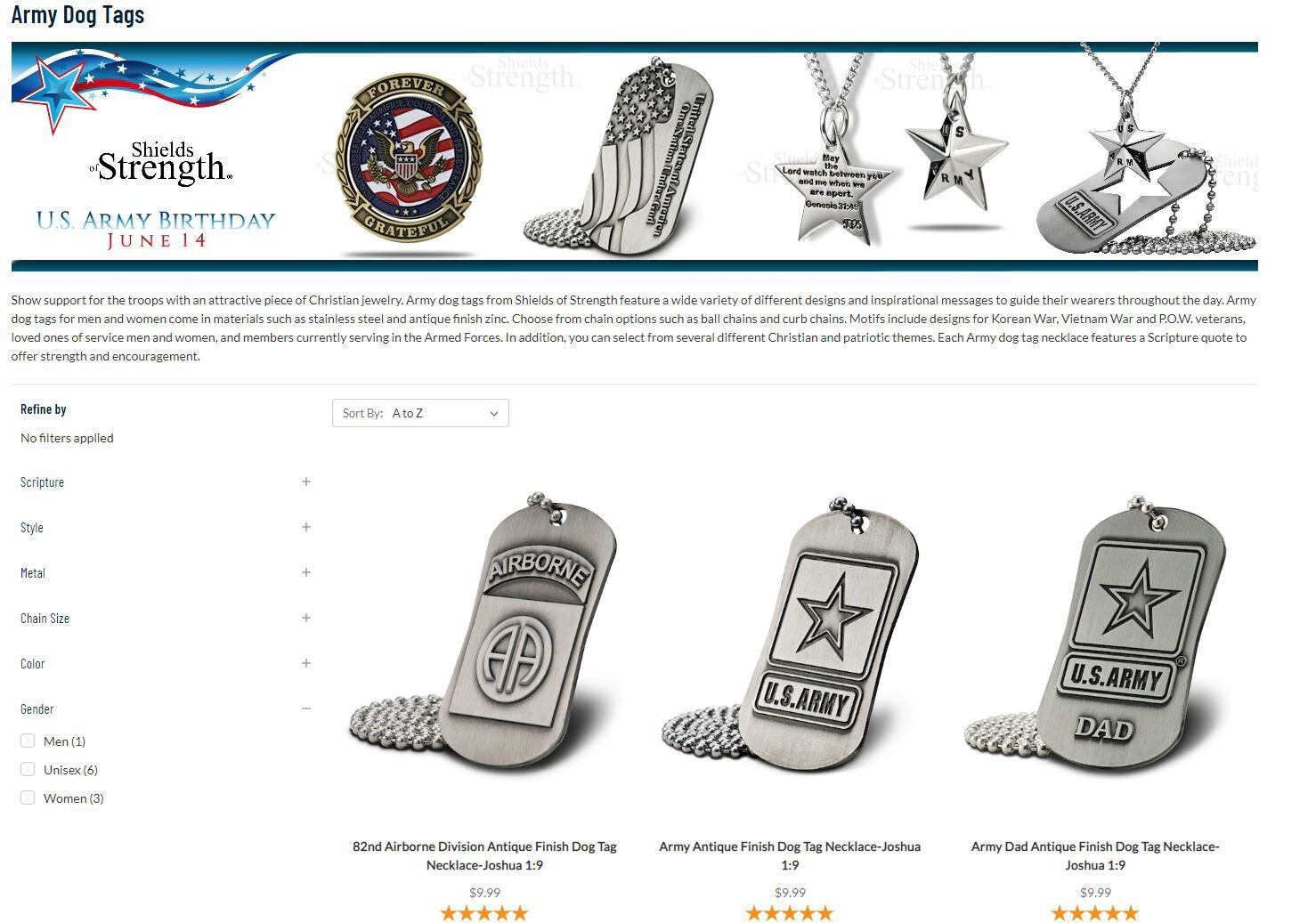 Warrior ethos dog clearance tag