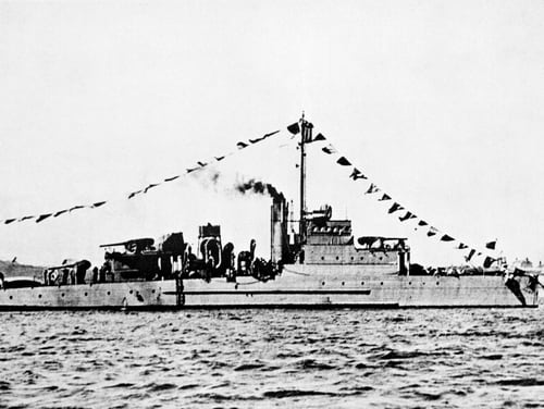 This undated photo shows an Eagle-class patrol boat built during World War I. It's similar to the Eagle PE-56, which exploded and sank off Cape Elizabeth, Maine, on April 23, 1945, killing most of its crew. (Navy)
