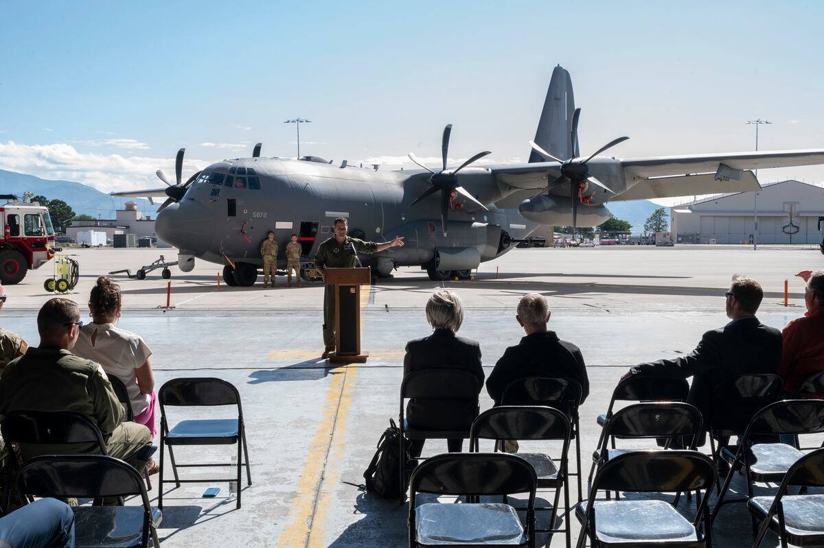 NextImg:AC-130J lands at Kirtland as US Air Force streamlines gunship training