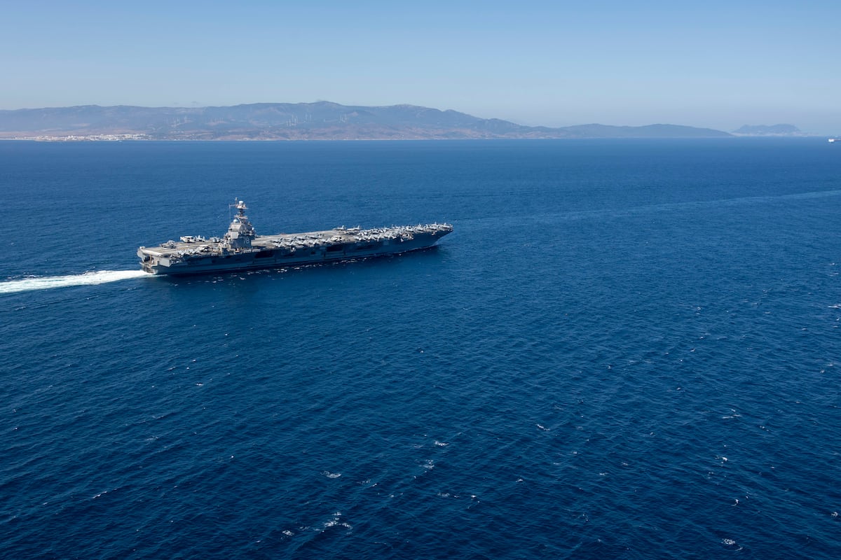 USS Gerald R. Ford transits Strait of Gibraltar USS Gerald R. Ford transits Strait of Gibraltar