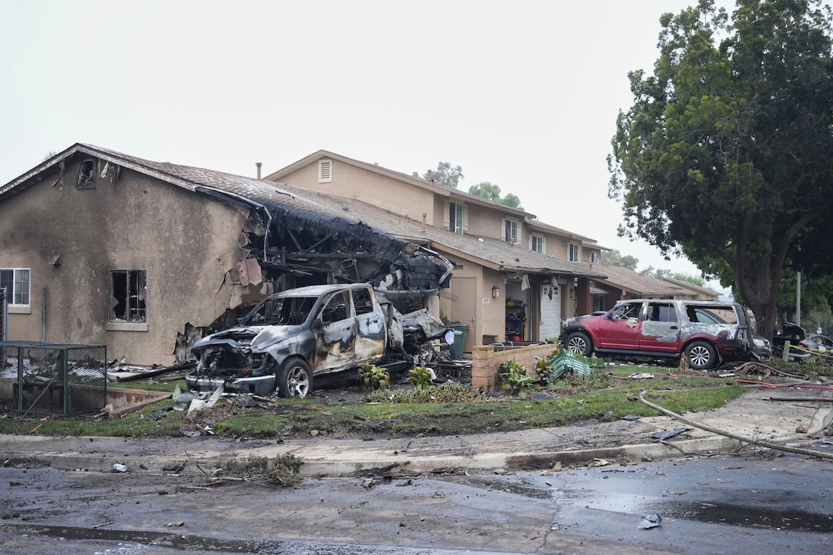 Private plane crashes into San Diego military housing neighborhood