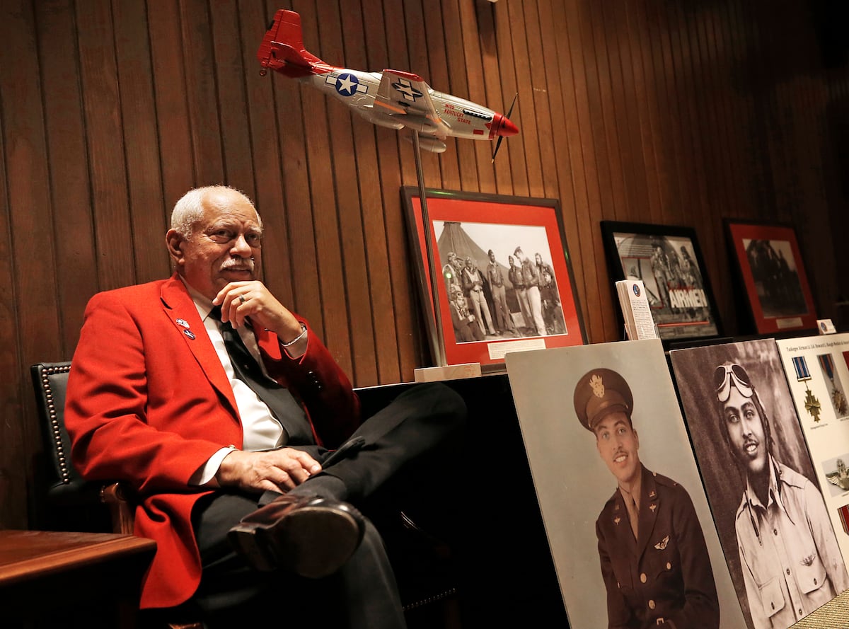 Sons of Tuskegee Airmen share history lessons with students