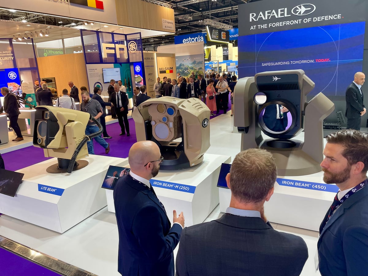 Israel’s Rafael touts Iron Beam antimissile lasers at DSEI fair