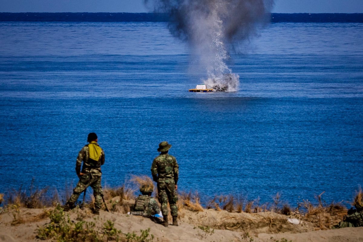 Target vessel sank before it could be hammered at drill in Philippines