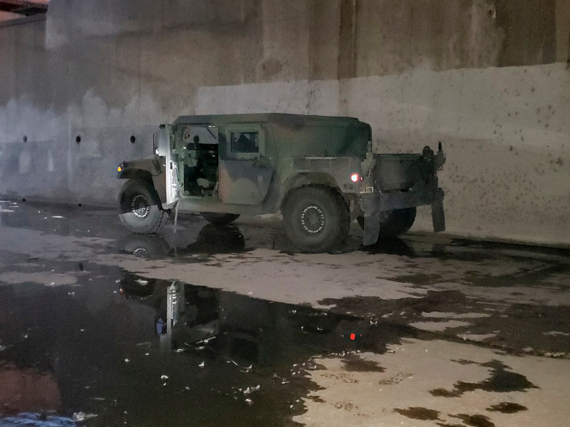 This photo provided by the FBI Los Angeles shows a military Humvee that was stolen from a National Guard facility in a Los Angeles suburb and was found Wednesday, Jan. 20, 2021.