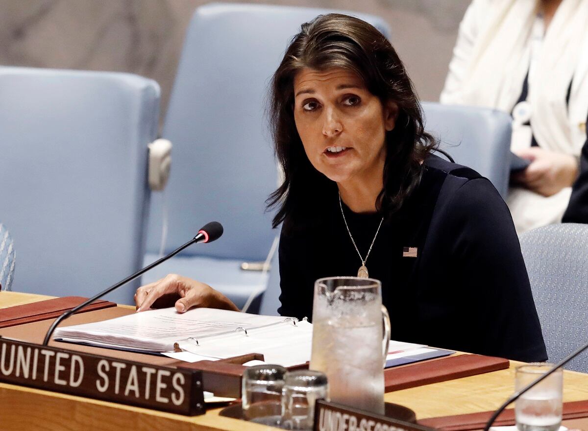 UN Ambassador Haley resigning in latest Trump shake-up