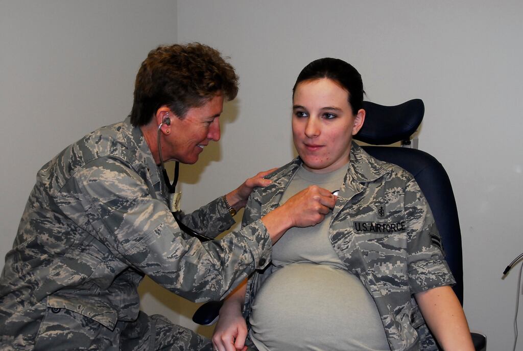 Two-piece flight suit, wrap dress on the horizon for pregnant airmen