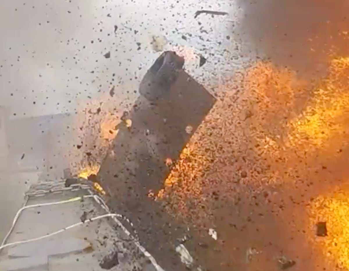 NextImg:French Navy rams explosive drone boat into cargo vessel in live test