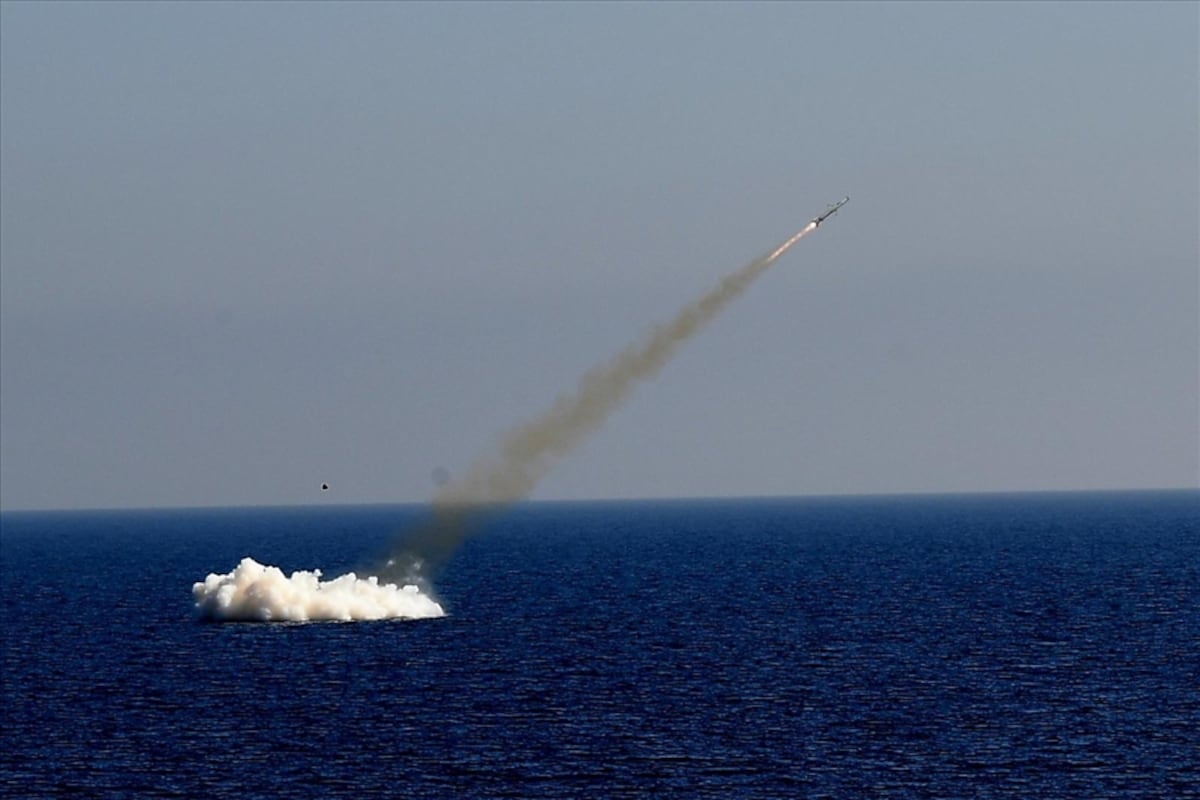 NextImg:Turkish submarine test-fires ‘Atmaca’ anti-ship missile