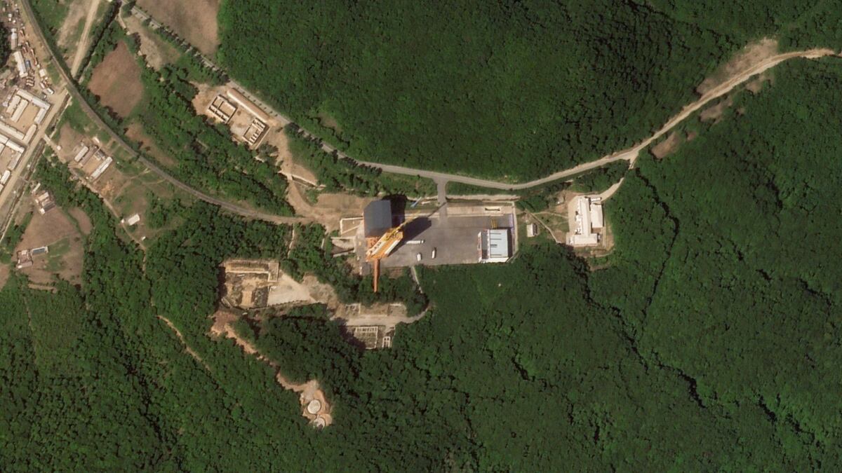Images show North Korea’s launch pad as it prepares its spy satellite