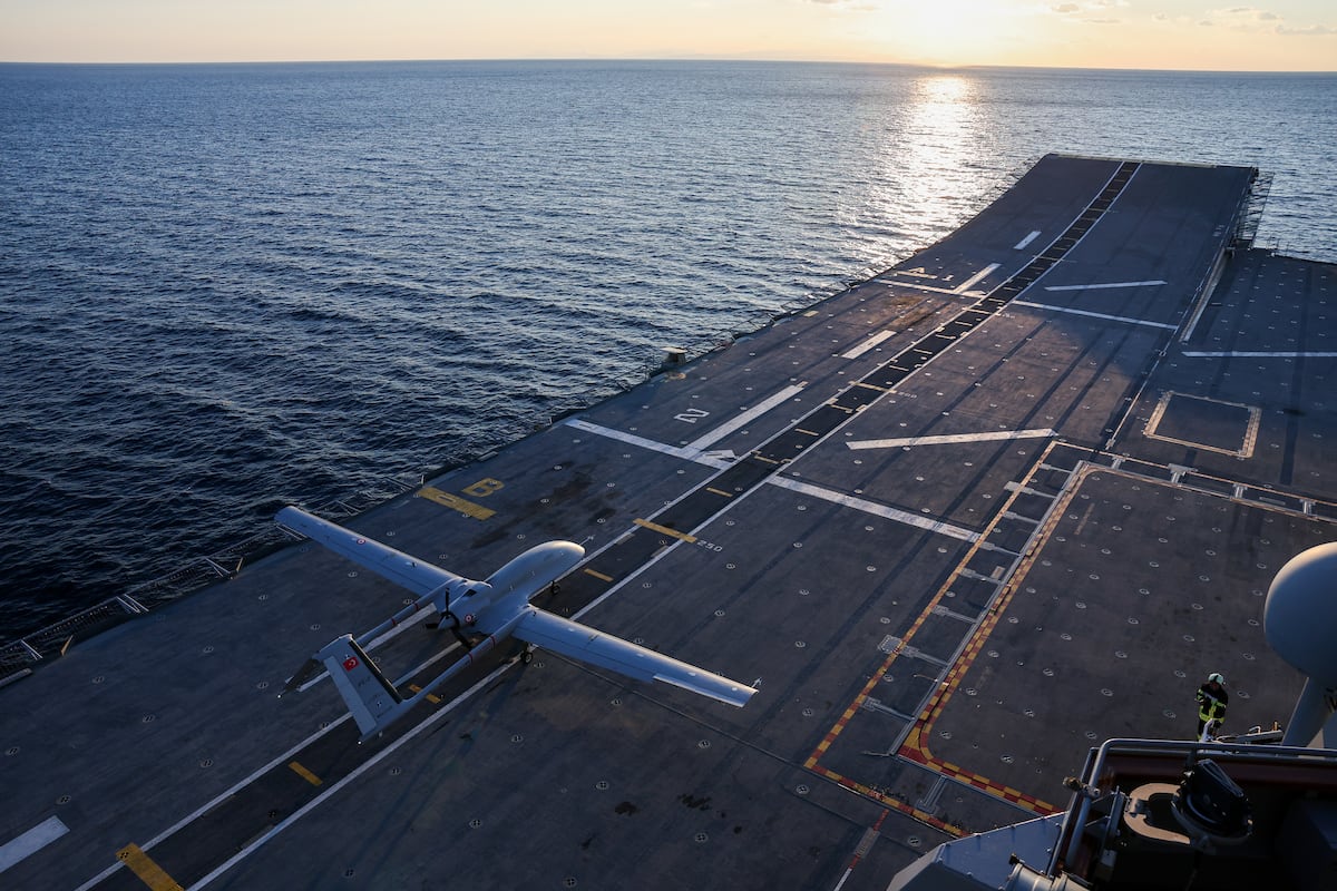 NextImg:Turkish strike drone completes first carrier landing, takeoff