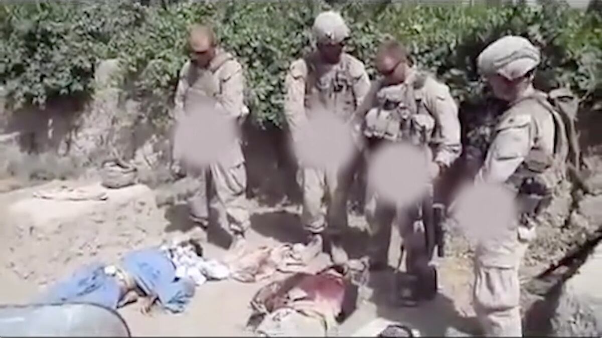 Marines urinating