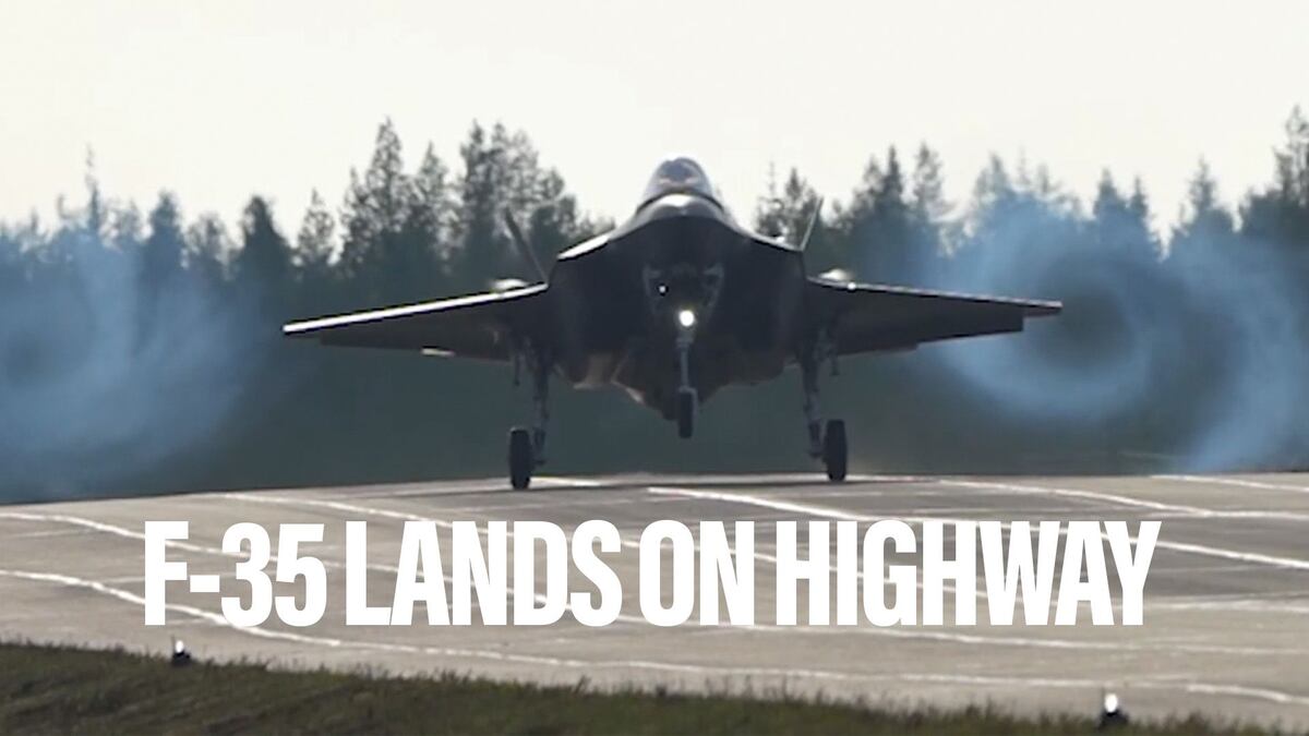 NextImg:In first, F-35s land on Finnish highway to drill for future wars