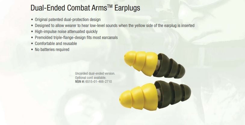 Dual-ended CAE earplugs sold by 3M. (3M Company)