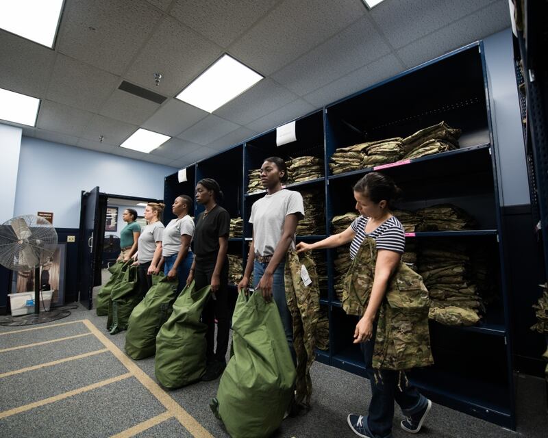 You down with OCP? First basic trainees get new camouflage uniform