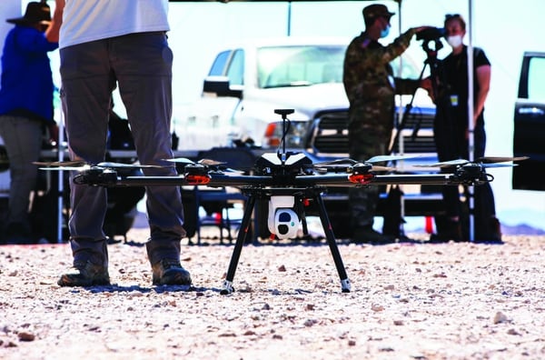 A TAROT drone conducts a practice run during the Project Convergence capstone event at Yuma Proving Ground, Ariz. (Spc. Carlos Cuebas Fantauzzi/U.S. Army)