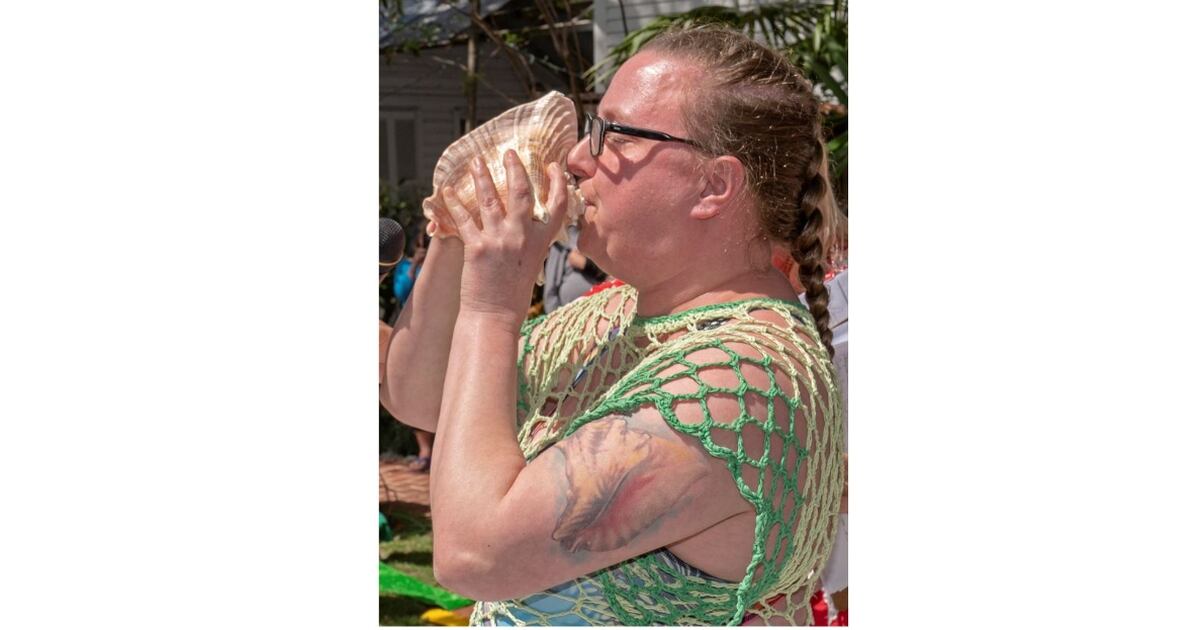 Royal Canadian Navy Sailor Wins Florida Conch Shell Blowing Contest