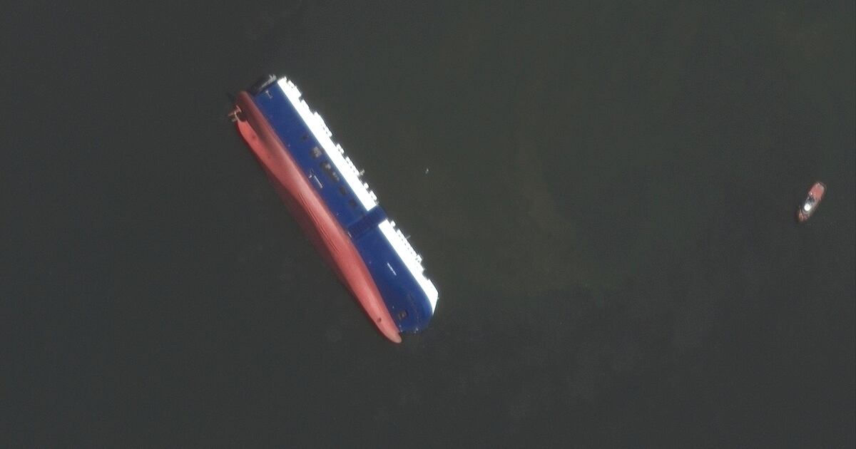 Investigation Begins Into How Cargo Ship Ended On Its Side