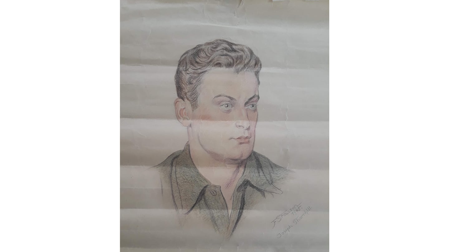 A sketch of Joe Thornhill in 1945. (Courtesy Paula G. Thornhill)