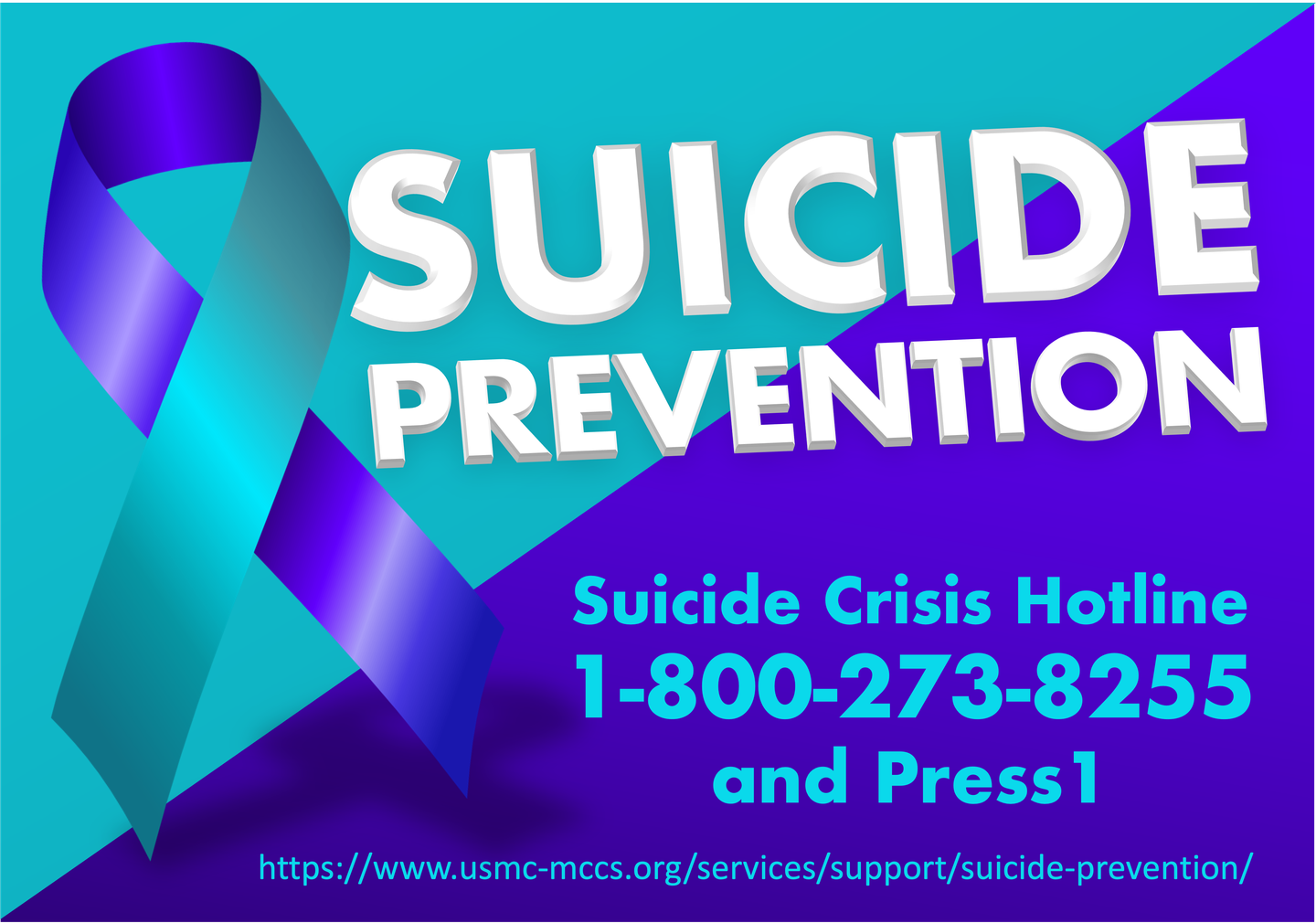 A graphic for Suicide Prevention Month shows contact information for resources service members and others can use to seek help.