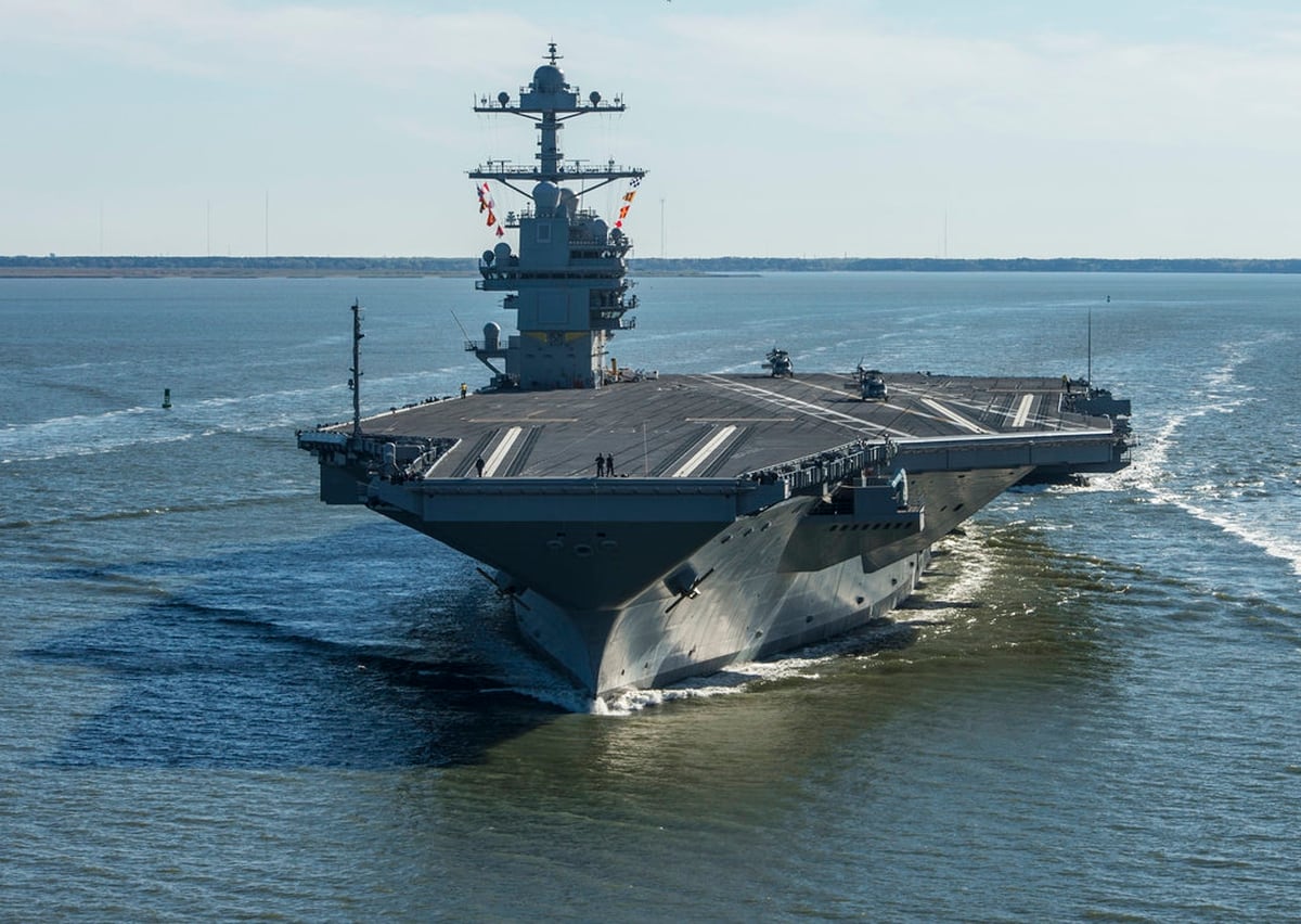 Aircraft carrier Gerald R. Ford enters next development phase at shipyard