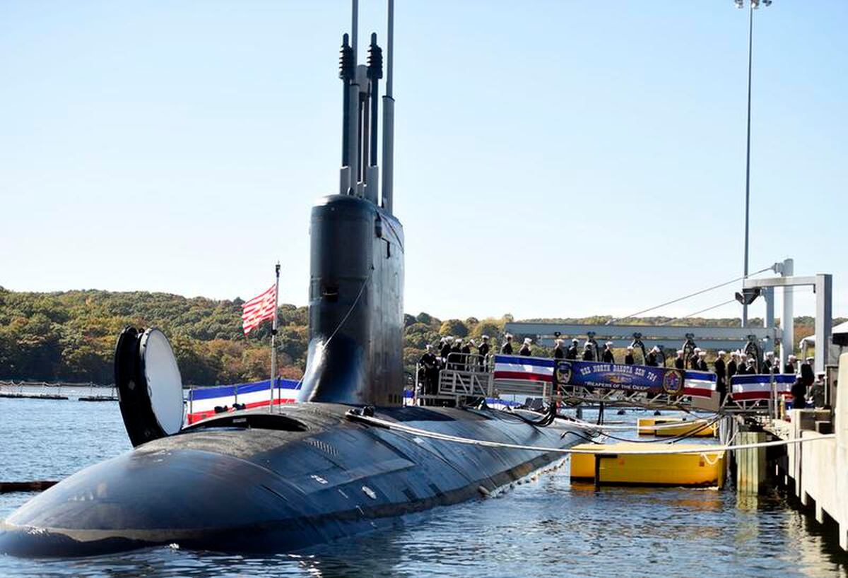 Navy S Newest Sub Uss North Dakota Joins Fleet