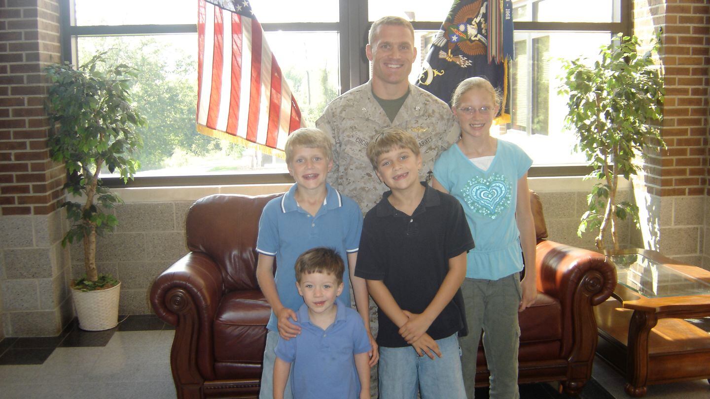 Paul Cucinotta with his children Marissa, Nick, Joey, and Sam in Fort Benning, Ga., on Sept. 28, 2007. (Photo courtesy of Paul Cucinotta)