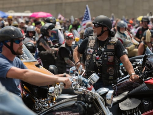 Motorcyclists take part in the annual Rolling Thunder ride in Washington, D.C. on May 27, 2018. (James Williams/staff)