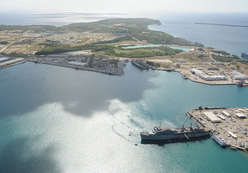 Apra Harbor, Guam, is seen April 17, 2013. (MC1 Jeffrey Jay Price/Navy)