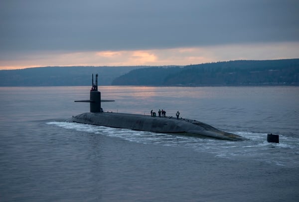 The Pentagon wants to put new types of nuclear weapons onto ballistic missile submarines to help counter Russia, according to the Nuclear Posture Review. (Specialist 1st Class Amanda R. Gray/U.S. Navy)