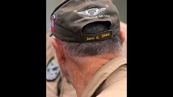 This April 9, 2019, photo, shows the hat of a crew member of the World War II troop carrier That's All, Brother during a stop in Birmingham, Ala. The World War II aircraft that took part in the D-Day invasion in 1944 is returning to Europe for the 75th anniversary of the battle. (Jay Reeves/AP)