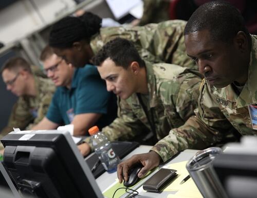 Cyber warriors at Cyber Flag 19.1 in June 2019. (Photos provided by U.S. Cyber Command Public Affairs)