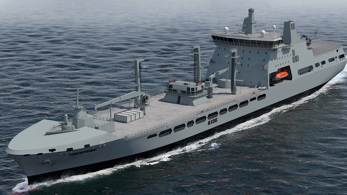 A Year Late, UK Receives First CarrierSupport Ship