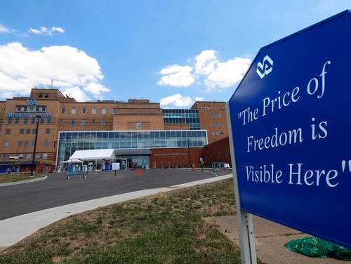 This week, a former nursing assistant from the Louis A. Johnson VA Medical Center in Clarksburg, W.Va., (shown here in July 2020) was sentenced to life in prison for murdering seven patients with insulin injections in 2017 and 2018. (Gene J. Puskar/AP)