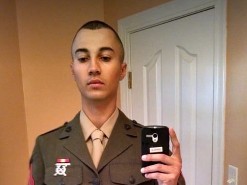 Marine Lance Cpl. Vasillios G. Pistolis was booted from Corps in July 2018 for his ties to a hate group. (Facebook screenshot from Vasili Pistolis)