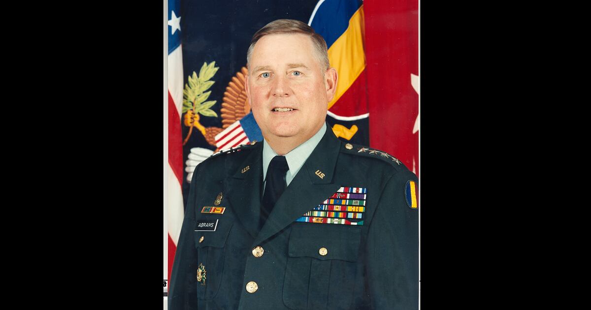 Retired Gen. John Abrams, former TRADOC commander from a family of four