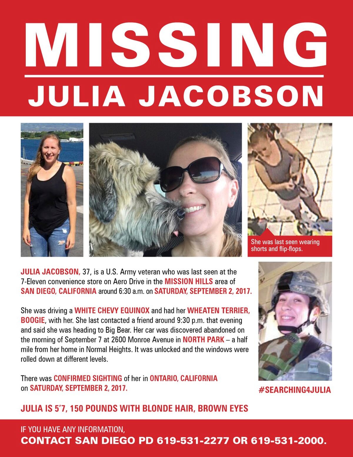 Retired Army captain from San Diego missing for a week